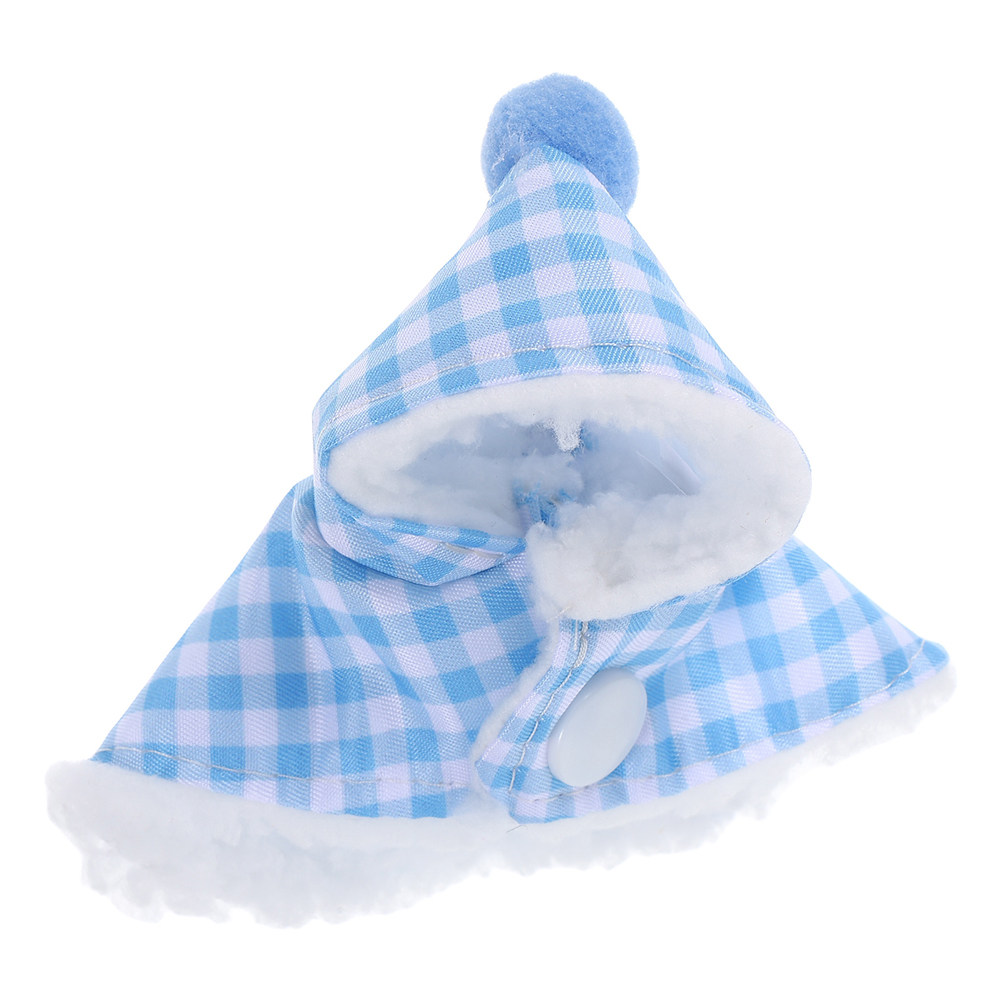 Outdoor Adventure Outfit - Warm Plaid Bird Cape for Parrots