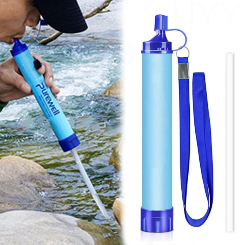 Outdoor Adventure Backpack - Backpacking Portable Water Filter Straw Emergency